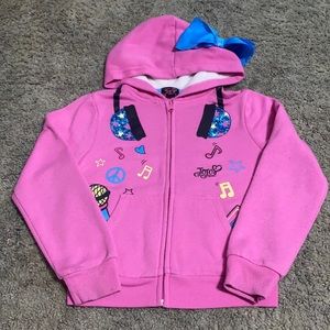 JoJo Siwa Pink Hoodie with Blue Bow